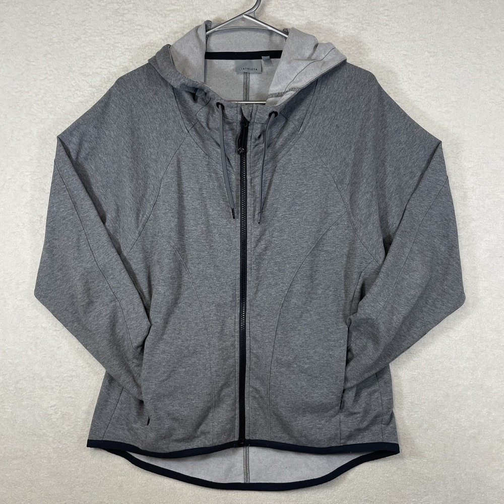 Athleta Medium Sentry Anorak Athletic Zip Up Hoodie Stretch Pockets